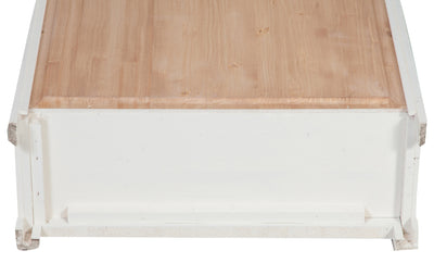 Biscottini Stipetto Country in legno massello di tiglio finitura bianca anticata L68xPR25xH98 cm. Made in Italy