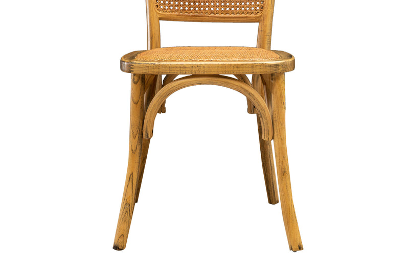 Biscottini Sedia Thonet in massello di frassino e seduta rattan finitura Naturale L42xPR50xH89 cm