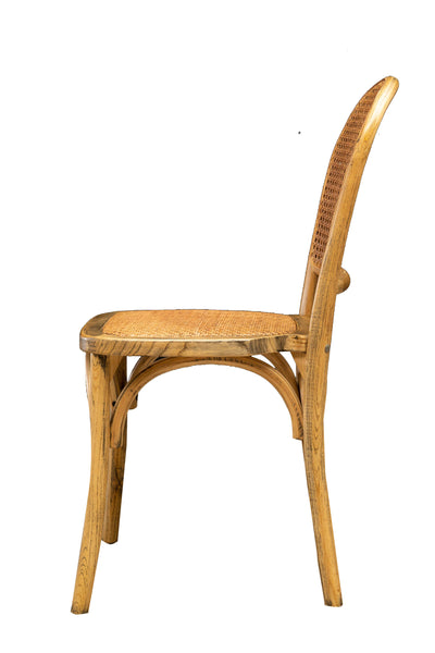 Biscottini Sedia Thonet in massello di frassino e seduta rattan finitura Naturale L42xPR50xH89 cm