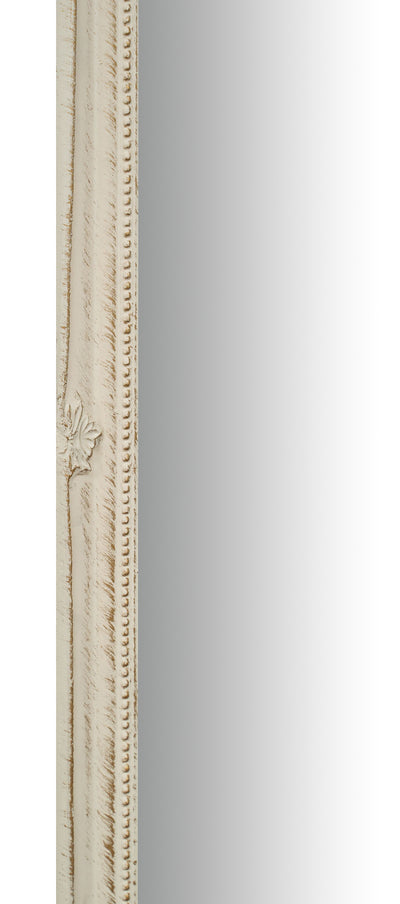 Biscottini Specchio Specchiera da parete e appendere verticale/orizzontale L35xPR4xH82 cm finitura bianco anticato