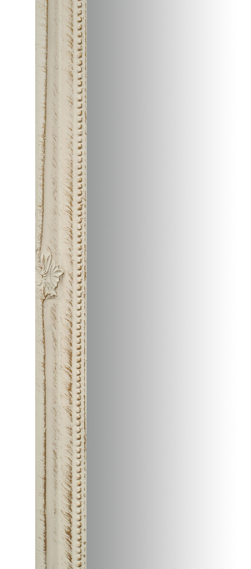 Biscottini Specchio Specchiera da parete e appendere verticale/orizzontale L35xPR4xH82 cm finitura bianco anticato