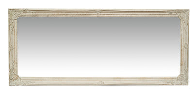 Biscottini Specchio Specchiera da parete e appendere verticale/orizzontale L35xPR4xH82 cm finitura bianco anticato