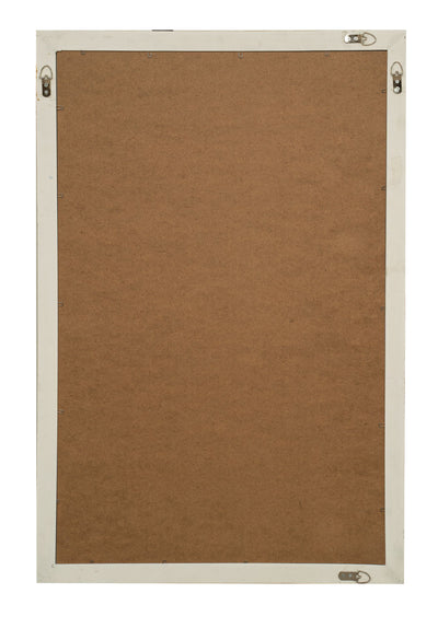 Biscottini Specchio Specchiera da parete e appendere verticale/orizzontale L60xPR4xH90 cm finitura bianco anticato