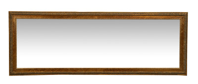 Biscottini Specchio Specchiera da parete e appendere verticale/orizzontale L50xPR4xH140 cm finitura foglia oro anticato