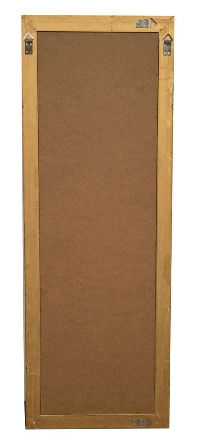 Biscottini Specchio Specchiera da parete e appendere verticale/orizzontale L50xPR4xH140 cm finitura foglia oro anticato