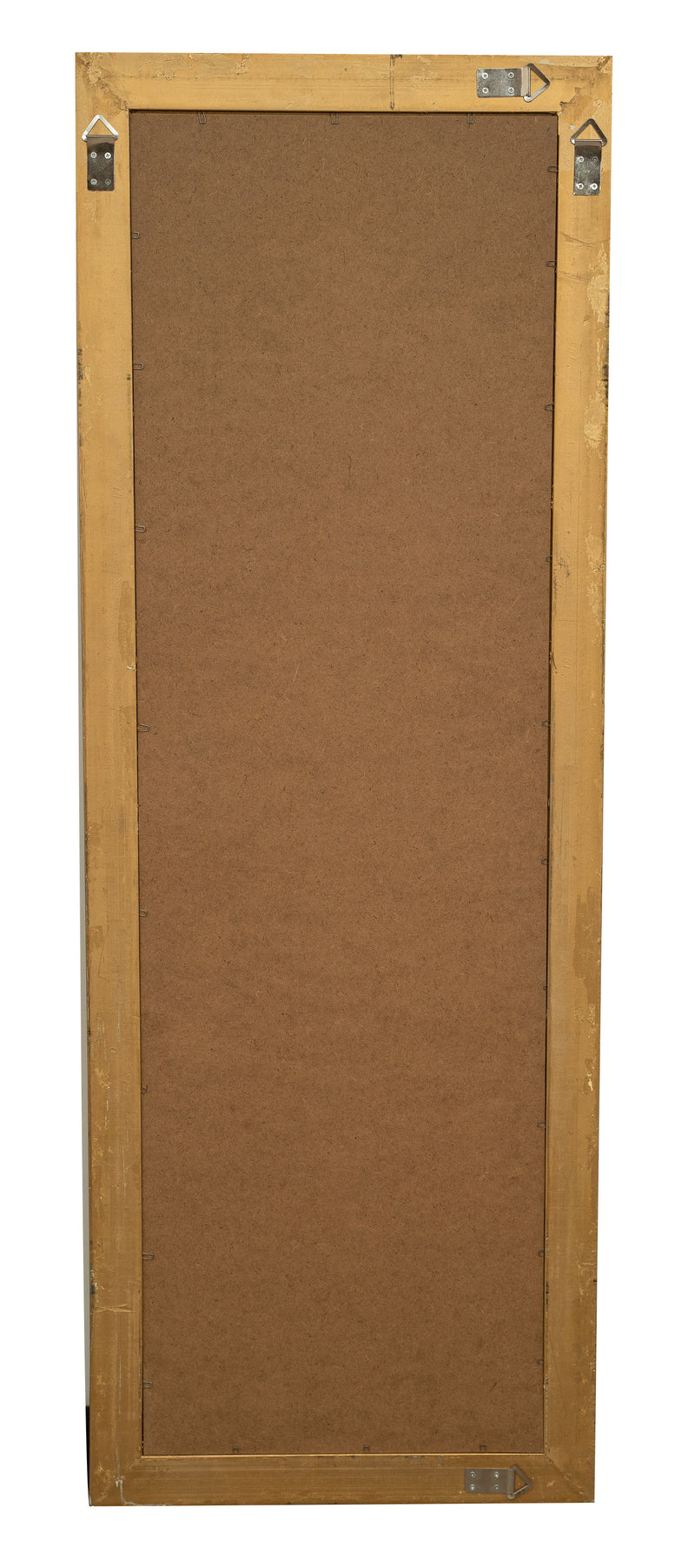 Biscottini Specchio Specchiera da parete e appendere verticale/orizzontale L50xPR4xH140 cm finitura foglia oro anticato