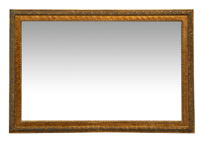 Biscottini Specchio Specchiera da parete e appendere verticale/orizzontale L60xPR4xH90 cm finitura foglia oro anticato