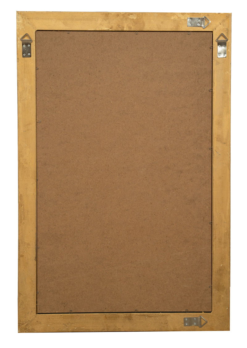 Biscottini Specchio Specchiera da parete e appendere verticale/orizzontale L60xPR4xH90 cm finitura foglia oro anticato