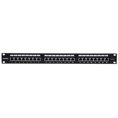 Intellinet 720854 1U (CAT6A PATCH PANEL 24-PORT FTP- - 1U SHIELD 90/DEG TOP/PUN DWN BLK)