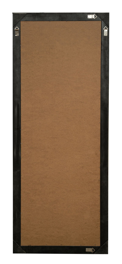 Biscottini Specchio Specchiera Impero da parete e appendere verticale/orizzontale L72xPR4xH180 cm finitura argento e nero anticato