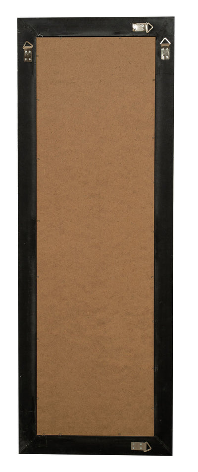 Biscottini Specchio Specchiera Impero da parete e appendere verticale/orizzontale L50xPR4xH140 cm finitura argento e nero anticato