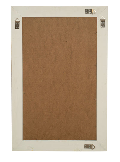 Biscottini Specchio Specchiera da parete e appendere verticale/orizzontale L60xPR4xH90 cm finitura bianco anticato