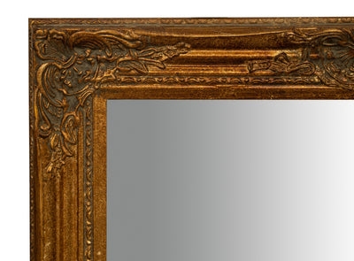 Biscottini Specchio Specchiera da parete e appendere verticale/orizzontale L60xPR4xH90 cm finitura foglia oro anticato