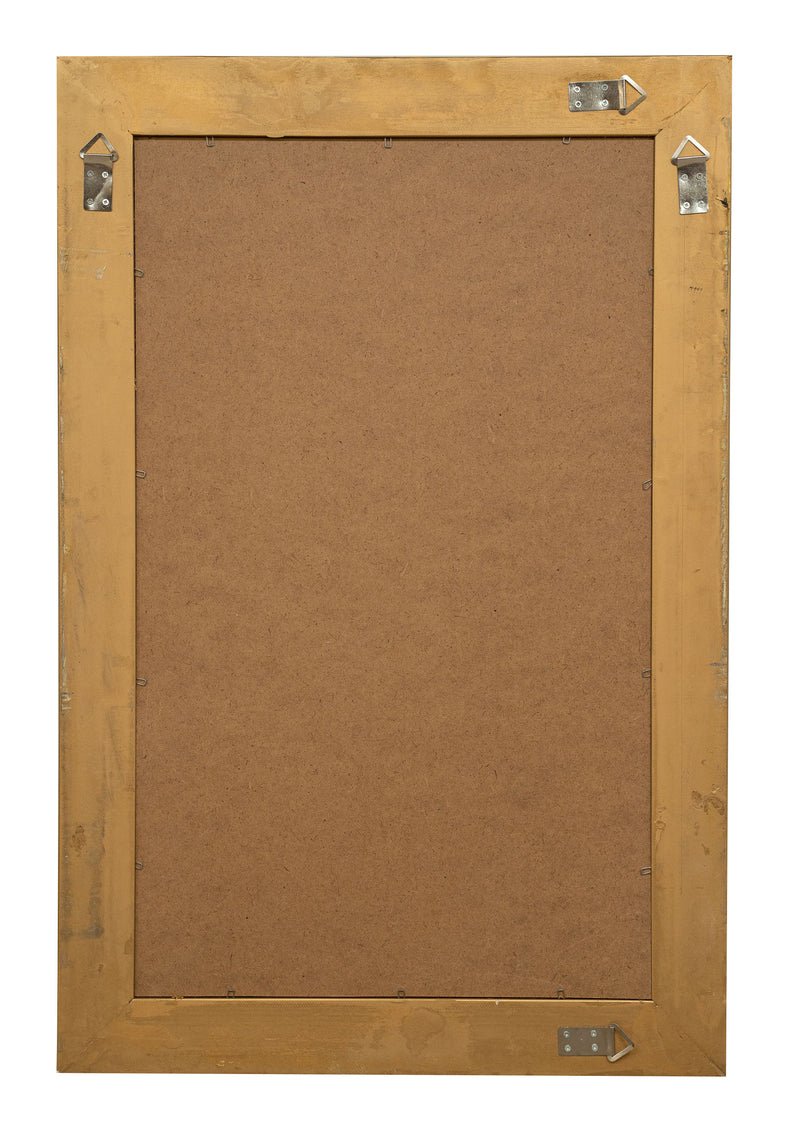 Biscottini Specchio Specchiera da parete e appendere verticale/orizzontale L60xPR4xH90 cm finitura foglia oro anticato