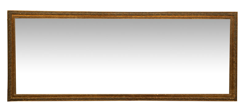 Biscottini Specchio Specchiera da parete e appendere verticale/orizzontale L72xPR3xH180 cm finitura foglia oro anticato