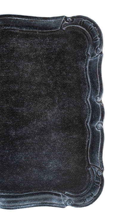 Biscottini Vassoio in legno finitura nera Made in Italy