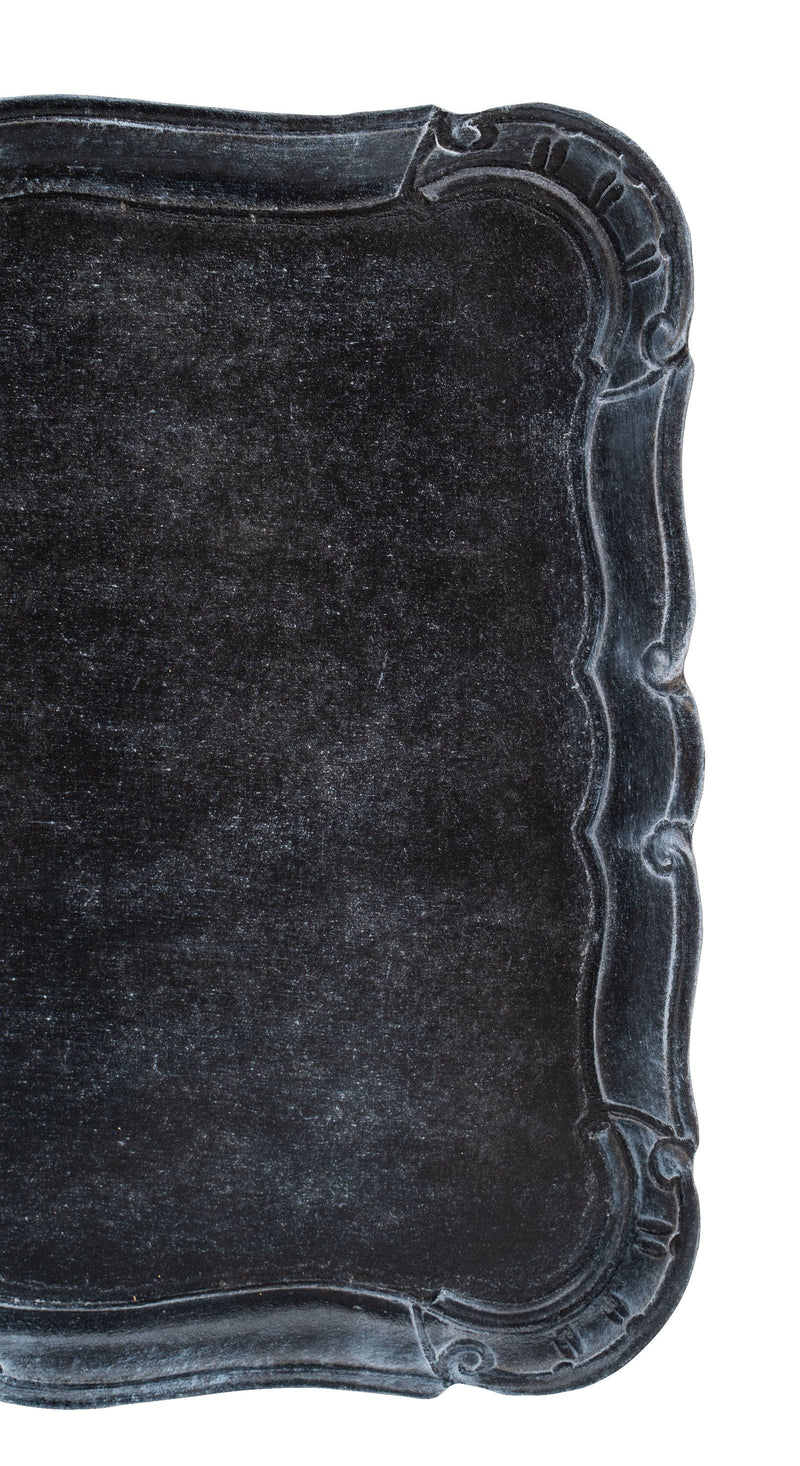 Biscottini Vassoio in legno finitura nera Made in Italy