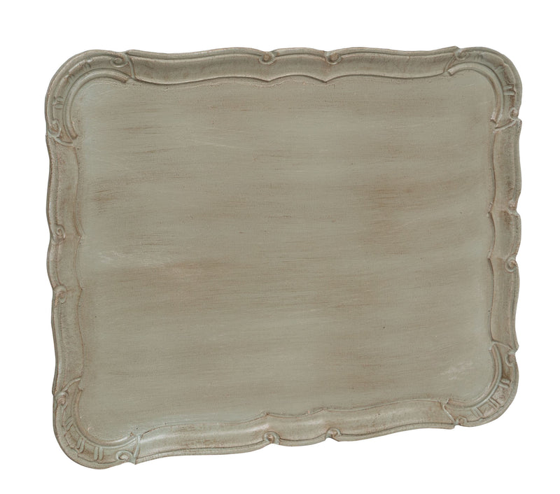 Biscottini Vassoio in legno finitura verde salvia Made in Italy