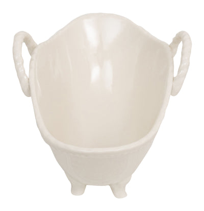 Biscottini Contenitore multifunzione in porcellana bianca con decoro "Le Bain Paris" L20xPR12,3xH12 cm