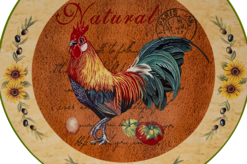 Biscottini Set tre piatti decorativi da parete in ceramica decorata L40XPR40XH4 cm