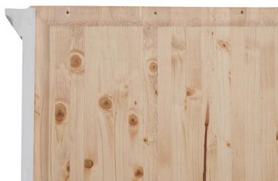 Biscottini Vetrina Country in legno massello di tiglio finitura bianca anticata L109xPR36xH180 cm. Made in Italy