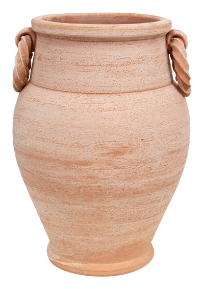 Biscottini PORTAOMBRELLI ANFORA/ORCIO CON ANELLI IN TERRACOTTA FATTO A MANO SUL TORNIO PER PIANTE E FIORI L32XPR32XH46 CM