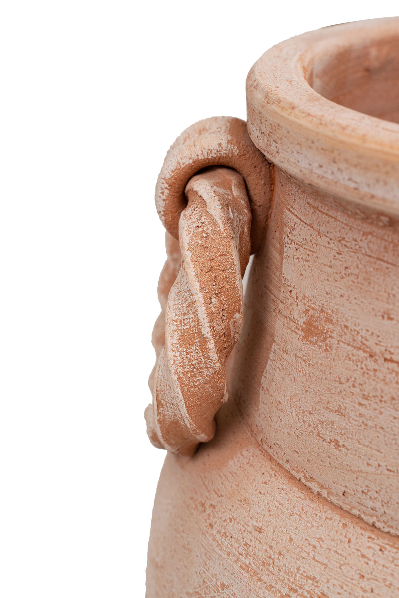 Biscottini PORTAOMBRELLI ANFORA/ORCIO CON ANELLI IN TERRACOTTA FATTO A MANO SUL TORNIO PER PIANTE E FIORI L32XPR32XH46 CM