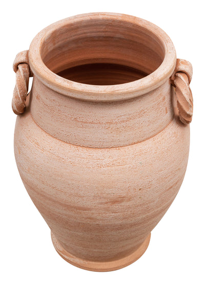 Biscottini PORTAOMBRELLI ANFORA/ORCIO CON ANELLI IN TERRACOTTA FATTO A MANO SUL TORNIO PER PIANTE E FIORI L32XPR32XH46 CM