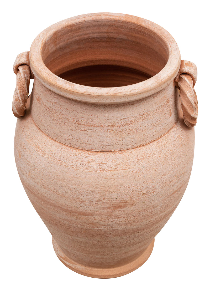 Biscottini PORTAOMBRELLI ANFORA/ORCIO CON ANELLI IN TERRACOTTA FATTO A MANO SUL TORNIO PER PIANTE E FIORI L32XPR32XH46 CM