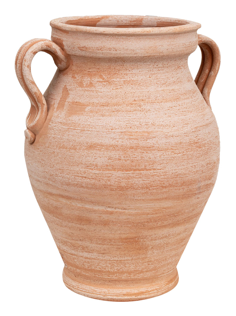 Biscottini PORTAOMBRELLI ANFORA/ORCIO CON MANICI IN TERRACOTTA FATTO A MANO SUL TORNIO PER PIANTE E FIORI L38XPR33XH45 CM