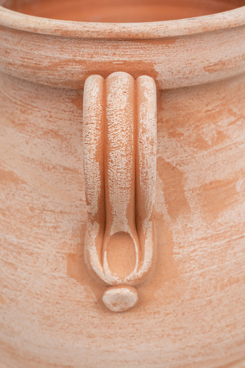 Biscottini PORTAOMBRELLI ANFORA/ORCIO CON MANICI IN TERRACOTTA FATTO A MANO SUL TORNIO PER PIANTE E FIORI L38XPR33XH45 CM