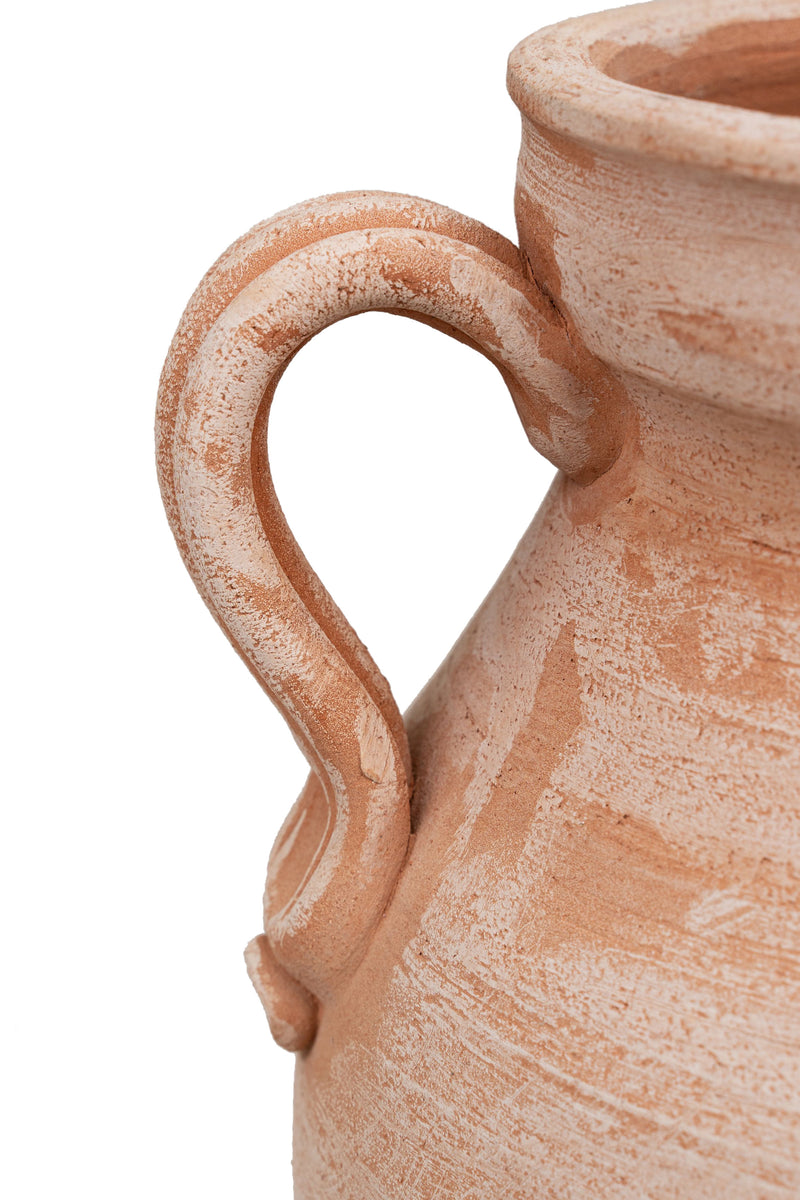 Biscottini PORTAOMBRELLI ANFORA/ORCIO CON MANICI IN TERRACOTTA FATTO A MANO SUL TORNIO PER PIANTE E FIORI L38XPR33XH45 CM