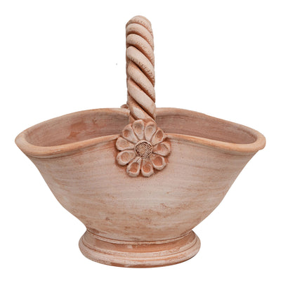 Biscottini Paniere, Paniere, Cesto, Vaso in Terracotta 100% Made in Italy interamente Lavorato a Mano L46XPR34XH46 CM