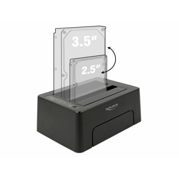 Slot per docking station per HDD Delock: 2 - SATA 6Gb/s - USB 3.1 (Gen 2)