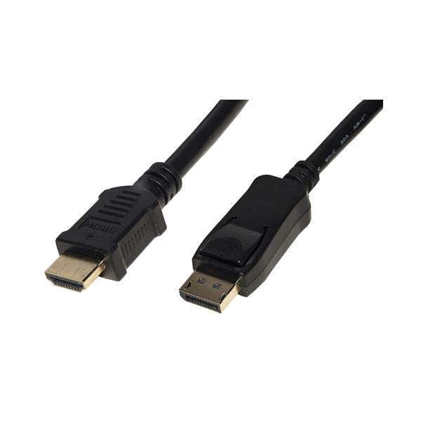 Cavo displayport 1.2 - hdmi  1.4 - 4kx2k - 30hz - contatti dorati - mt 1,8