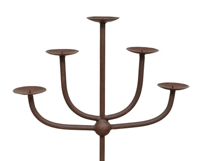 Biscottini CANDELIERE A PIANTANA IN FERRO BATTUTO LAVORATO A MANO dimensioni lunghezza