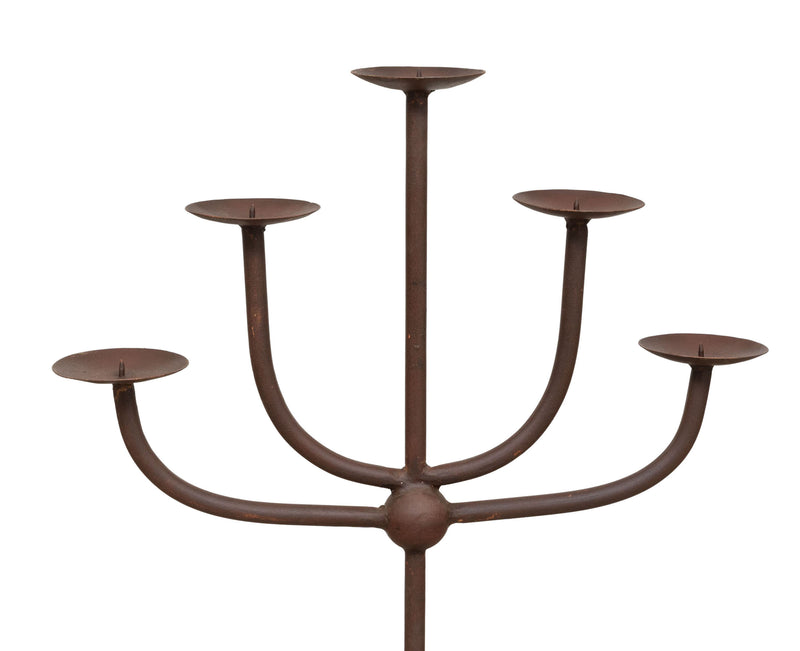 Biscottini CANDELIERE A PIANTANA IN FERRO BATTUTO LAVORATO A MANO dimensioni lunghezza