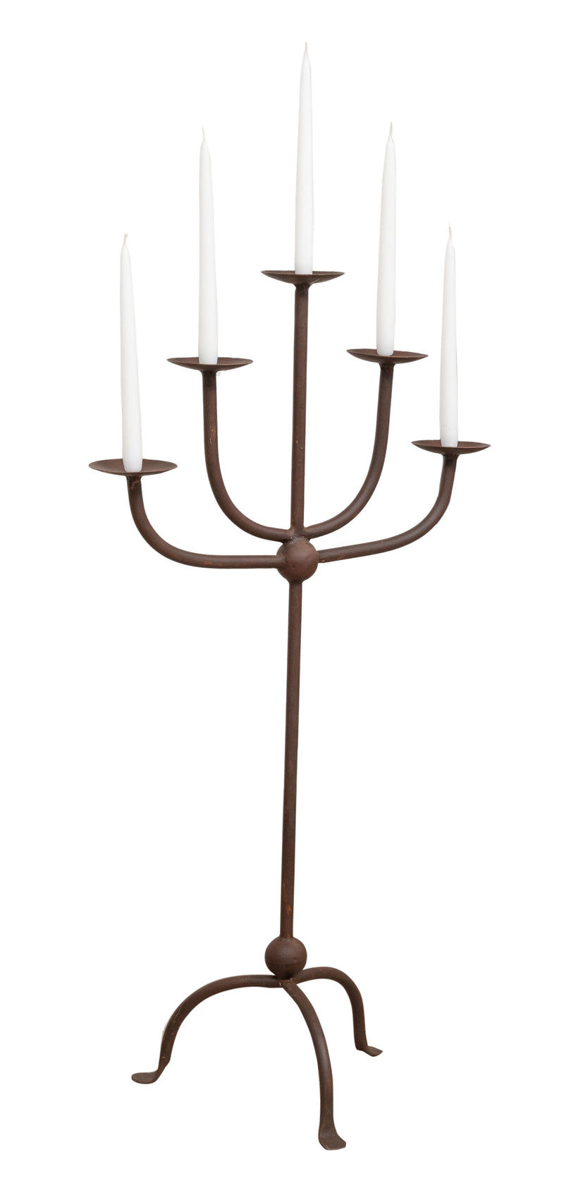 Biscottini CANDELIERE A PIANTANA IN FERRO BATTUTO LAVORATO A MANO dimensioni lunghezza