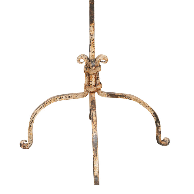 Biscottini CANDELIERE A PIANTANA IN FERRO BATTUTO LAVORATO A MANO dimensioni lunghezza