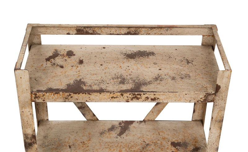 Biscottini Etagere Shabby in ferro finitura naturale anticata realizzato ferro. dimensioni