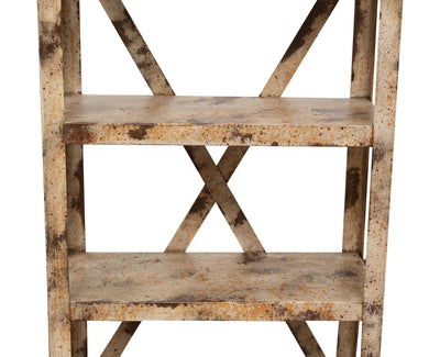 Biscottini Etagere Shabby in ferro finitura naturale anticata realizzato ferro. dimensioni