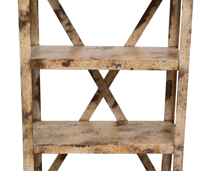 Biscottini Etagere Shabby in ferro finitura naturale anticata realizzato ferro. dimensioni