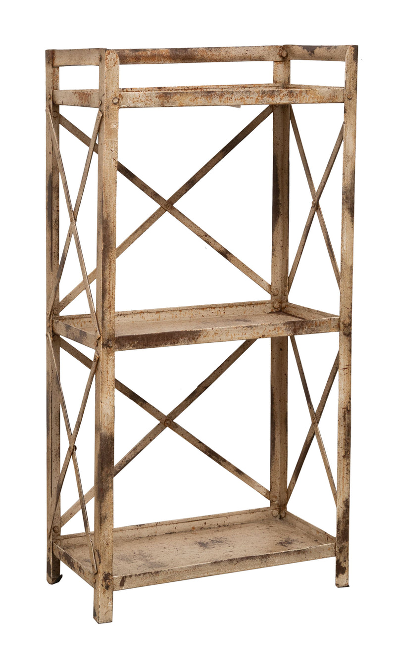 Biscottini Etagere Shabby in ferro finitura naturale anticata realizzato ferro. dimensioni