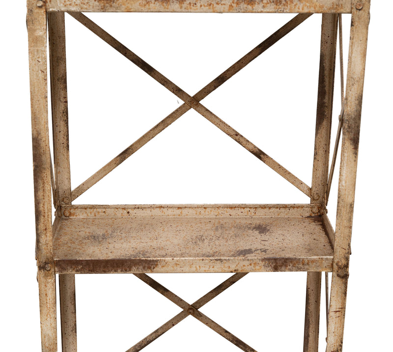 Biscottini Etagere Shabby in ferro finitura naturale anticata realizzato ferro. dimensioni