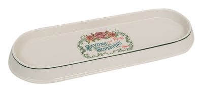 Biscottini Set bagno "Savons Superfines" 4 pezzi in porcellana bianca decorata L25xPR10xH21 cm