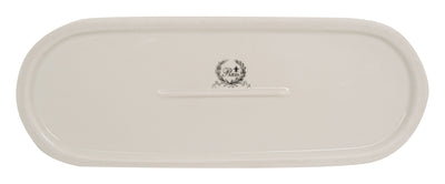 Biscottini Set bagno "Savons Superfines" 4 pezzi in porcellana bianca decorata L25xPR10xH21 cm