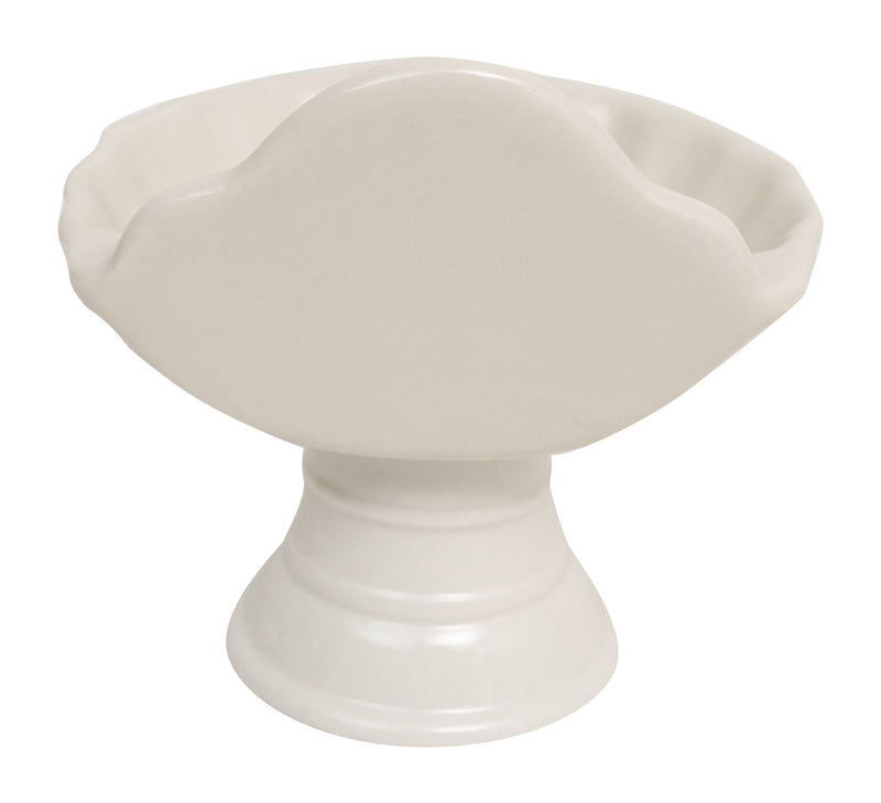 Biscottini Porta saponetta svuota tasche in porcellana bianca decorata "Le Bain Paris" L11,2xPR9,5xH10,8 cm