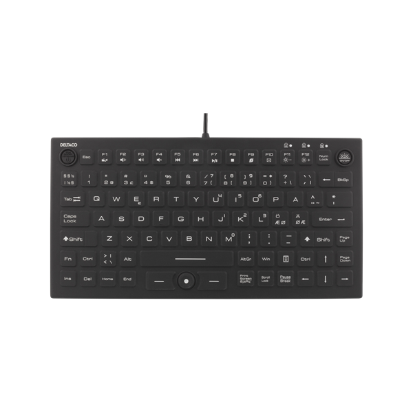 Deltaco TB-509 tastiera Universale QWERTY Nordic Nero (DELTACO TB-509 - tastatur - med pegepi)