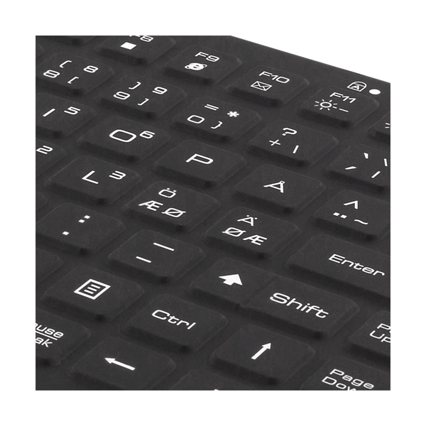 Deltaco TB-509 tastiera Universale QWERTY Nordic Nero (DELTACO TB-509 - tastatur - med pegepi)