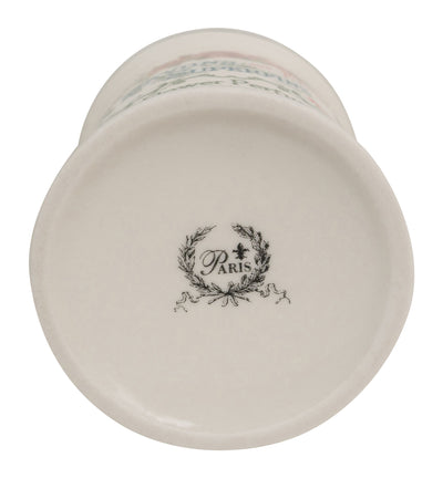 Biscottini Porta spazzolini in porcellana bianca decorata "Savons Superfines" L8,5xPR8,5xH11,5 cm